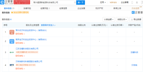 龙蟠科技、贝特瑞参股成立新能源科技公司,注册资本3.15亿