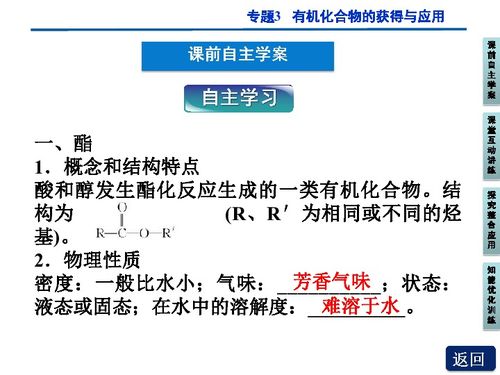 2011年高一化学精品课件 3.2.3 酯 油脂 苏教版必修2
